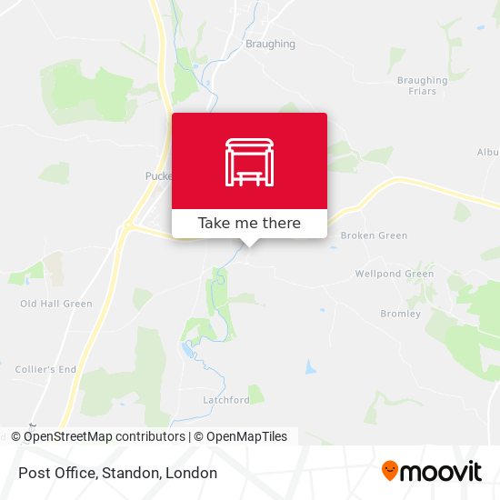 Post Office, Standon map
