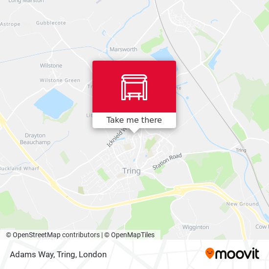 Adams Way, Tring map