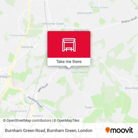 Burnham Green Road, Burnham Green map