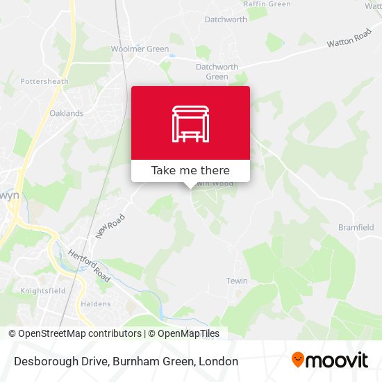 Desborough Drive, Burnham Green map