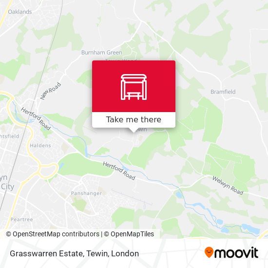 Grasswarren Estate, Tewin map