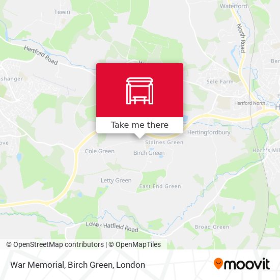 War Memorial, Birch Green map