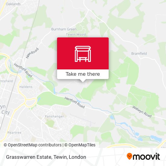 Grasswarren Estate, Tewin map
