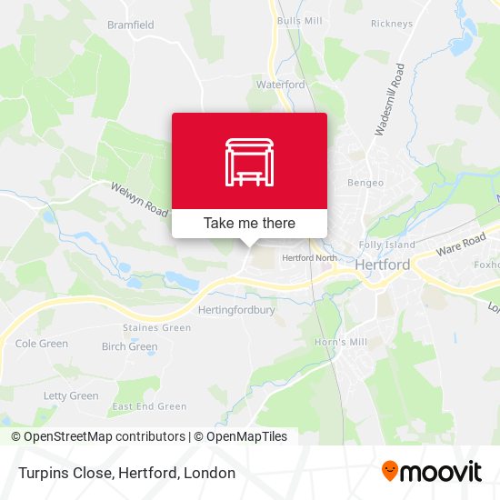 Turpins Close, Hertford map
