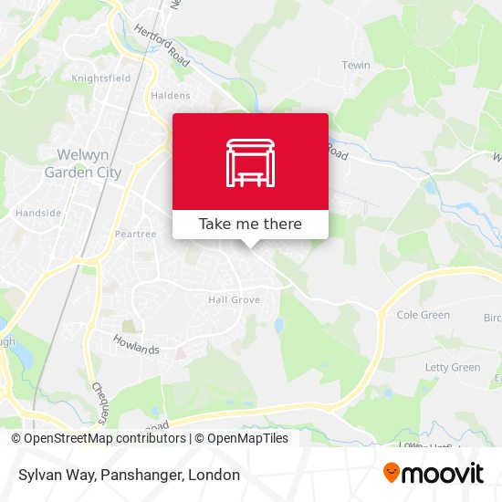 Sylvan Way, Panshanger map