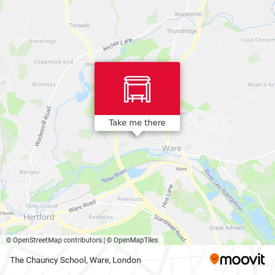 The Chauncy School, Ware map