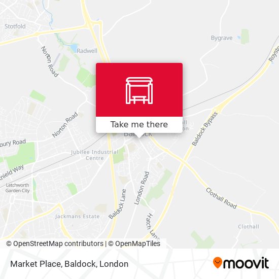 Market Place, Baldock map