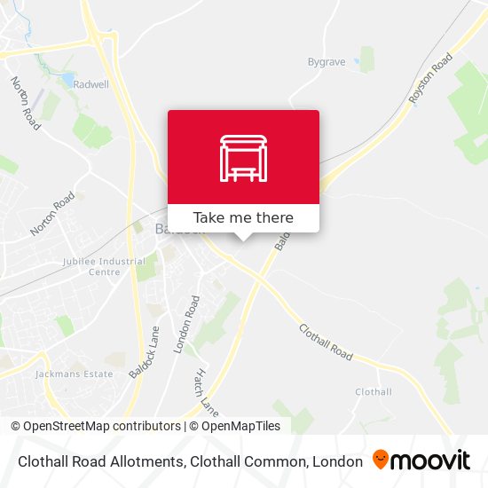 Clothall Road Allotments, Clothall Common map