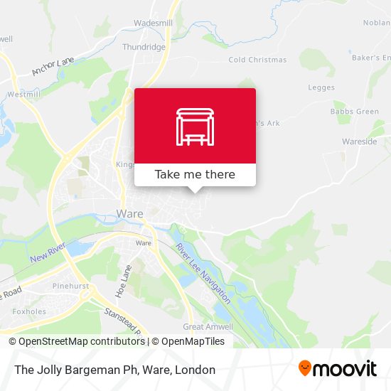 The Jolly Bargeman Ph, Ware map