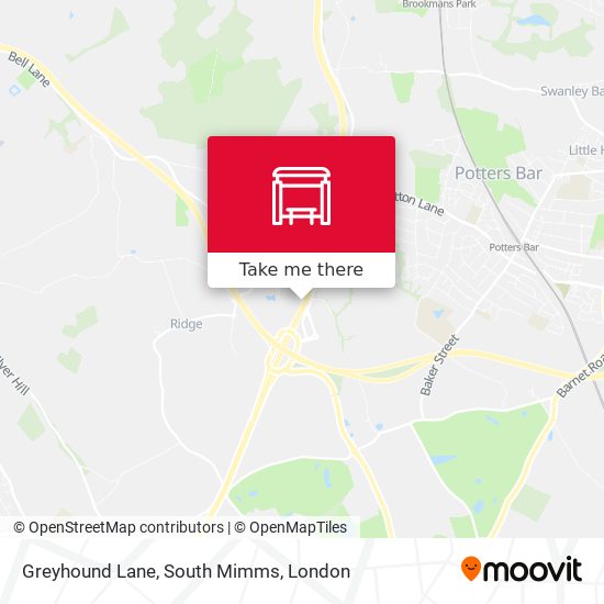Greyhound Lane, South Mimms map