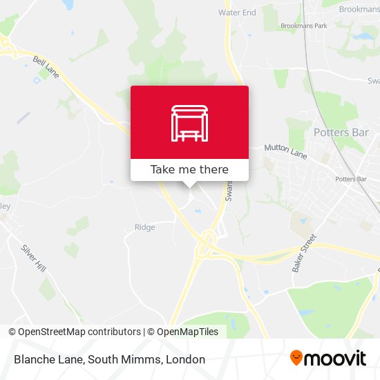 Blanche Lane, South Mimms map