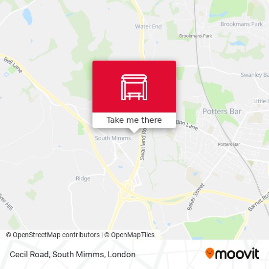 Cecil Road, South Mimms map