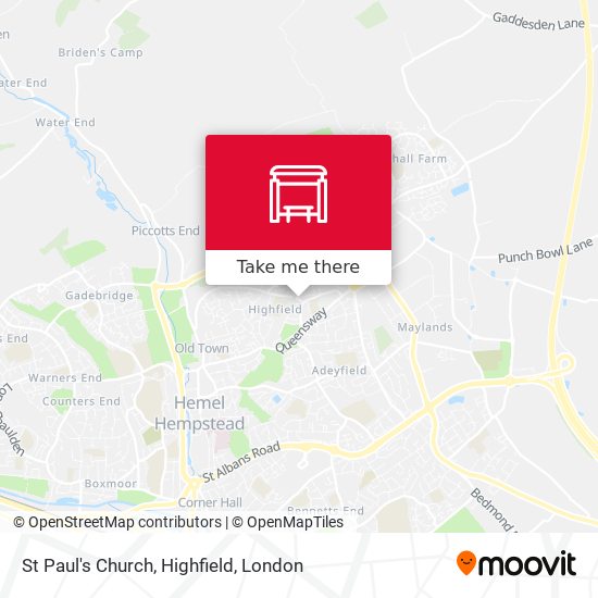 St Paul's Church, Highfield map