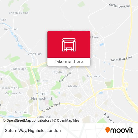 Saturn Way, Highfield map