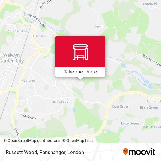Russett Wood, Panshanger map