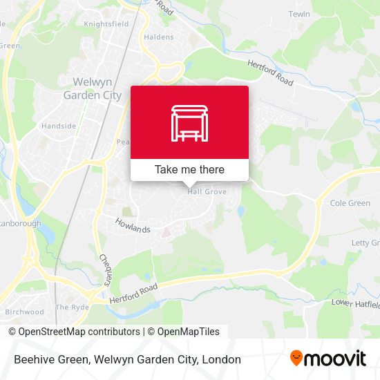 Beehive Green, Welwyn Garden City map