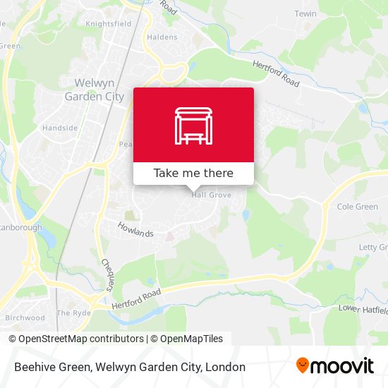 Beehive Green, Welwyn Garden City map