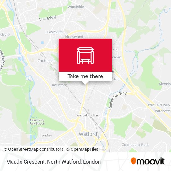 Maude Crescent, North Watford map