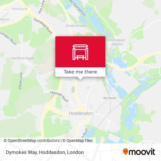 Dymokes Way, Hoddesdon map