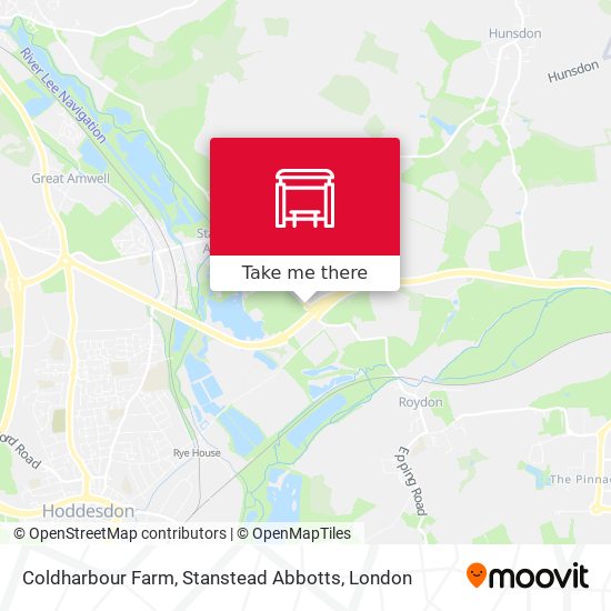 Coldharbour Farm, Stanstead Abbotts map