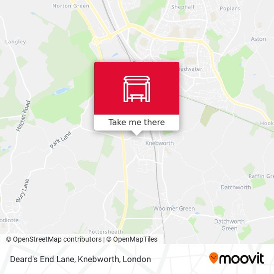 Deard's End Lane, Knebworth map