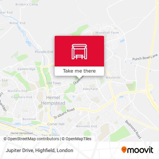 Jupiter Drive, Highfield map