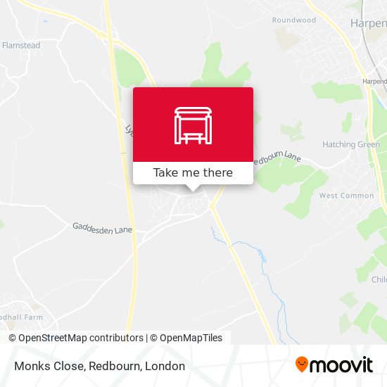 Monks Close, Redbourn map