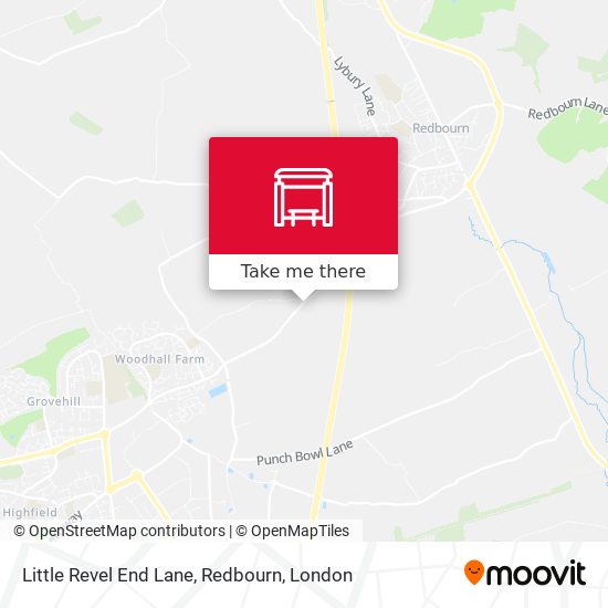 Little Revel End Lane, Redbourn map