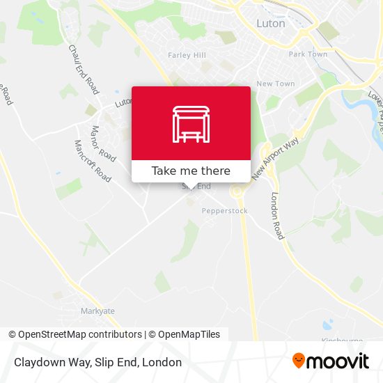 Claydown Way, Slip End map