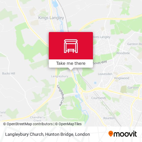 Langleybury Church, Hunton Bridge map