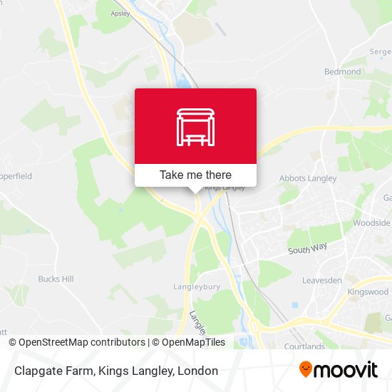 Clapgate Farm, Kings Langley map