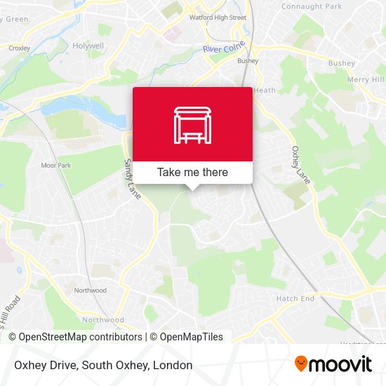 Oxhey Drive, South Oxhey map