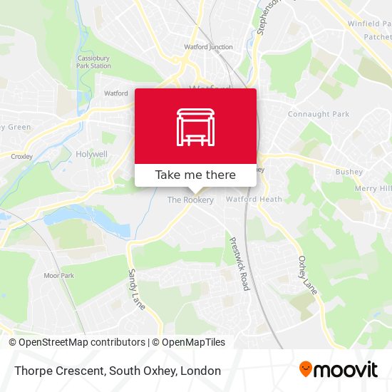 Thorpe Crescent, South Oxhey map