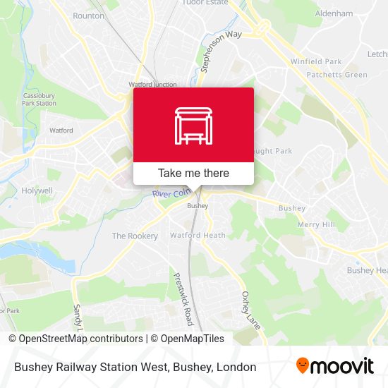 Bushey Railway Station West, Bushey map