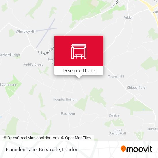 Flaunden Lane, Bulstrode map