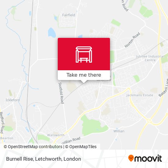 Burnell Rise, Letchworth map