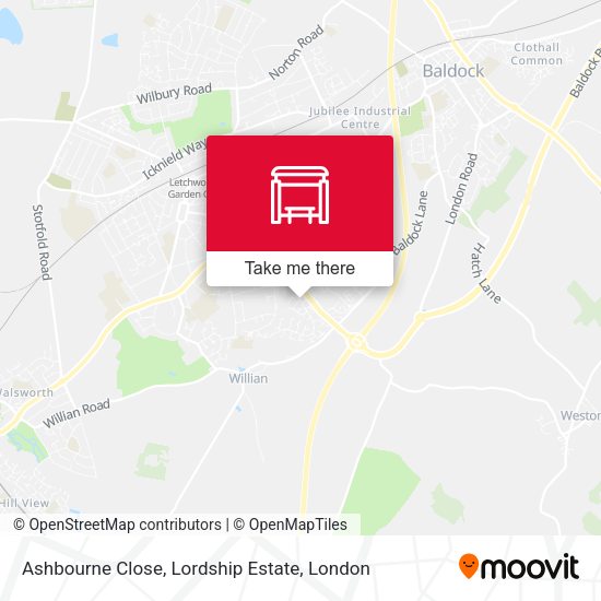 Ashbourne Close, Lordship Estate map