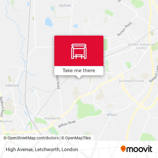 High Avenue, Letchworth map