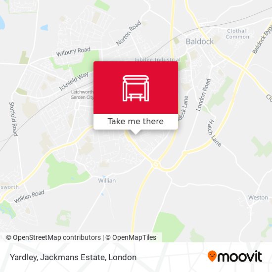 Yardley, Jackmans Estate map