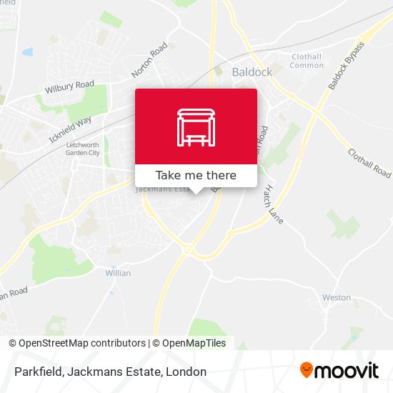 Parkfield, Jackmans Estate map
