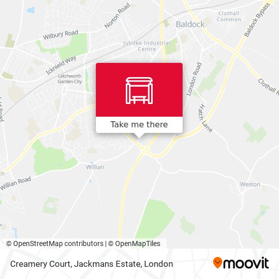 Creamery Court, Jackmans Estate map