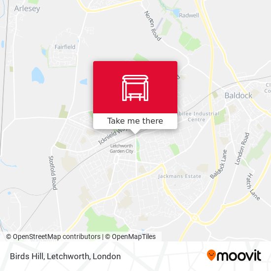 Birds Hill, Letchworth map