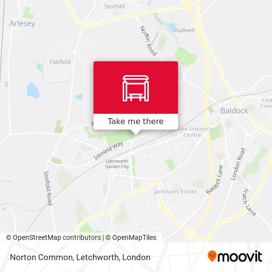 Norton Common, Letchworth map