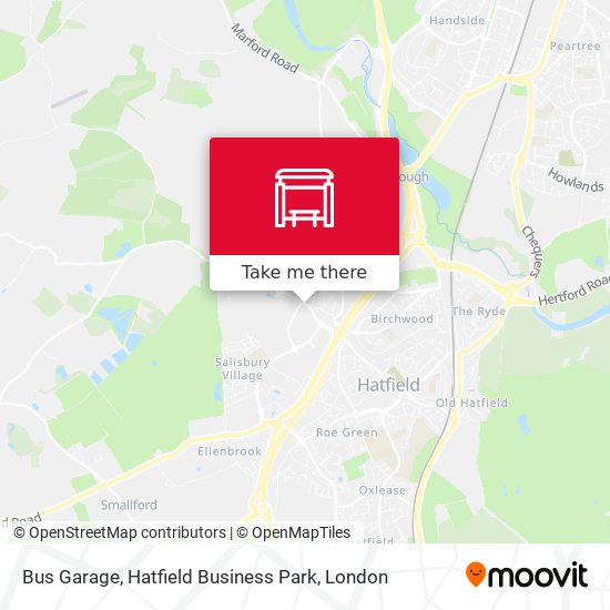 Bus Garage, Hatfield Business Park map