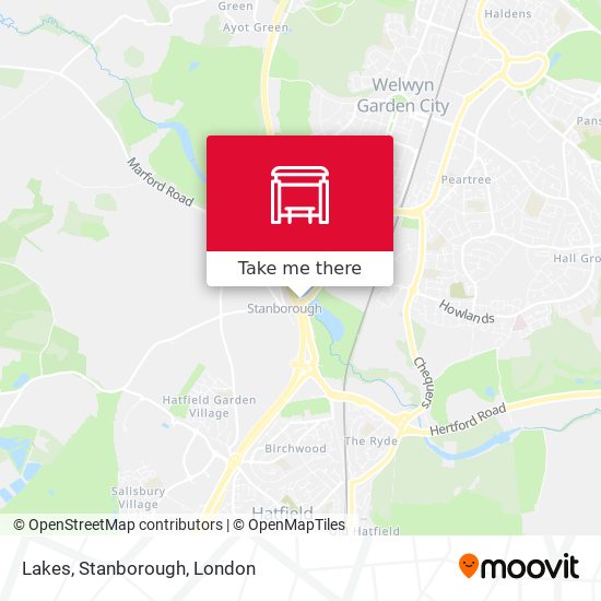 Lakes, Stanborough map