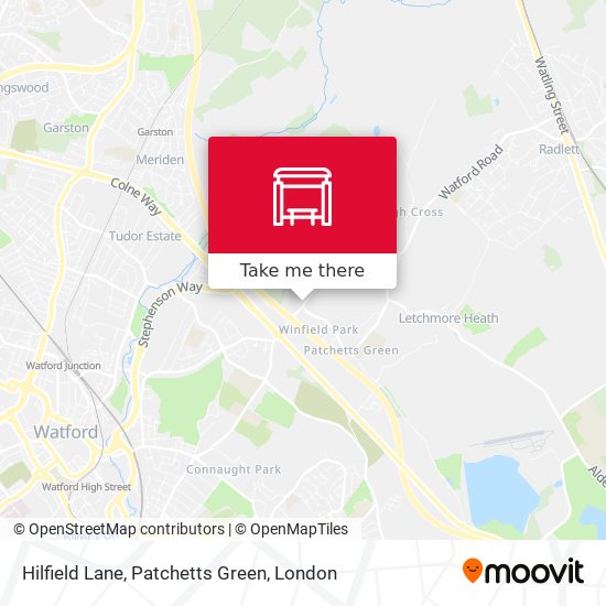Hilfield Lane, Patchetts Green map
