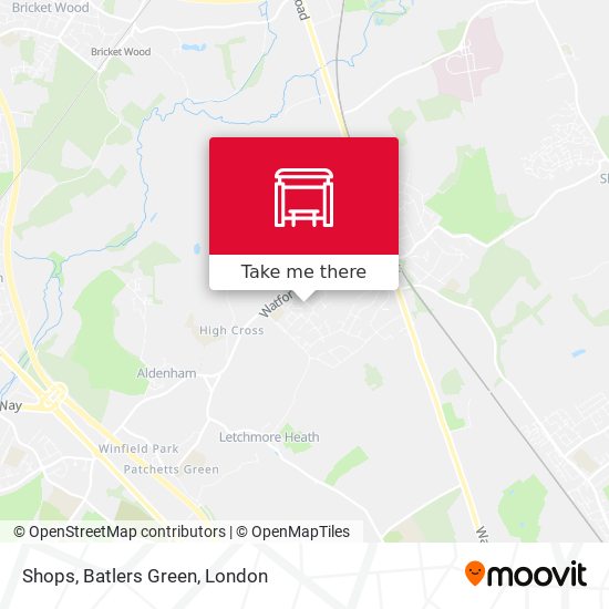 Shops, Batlers Green map