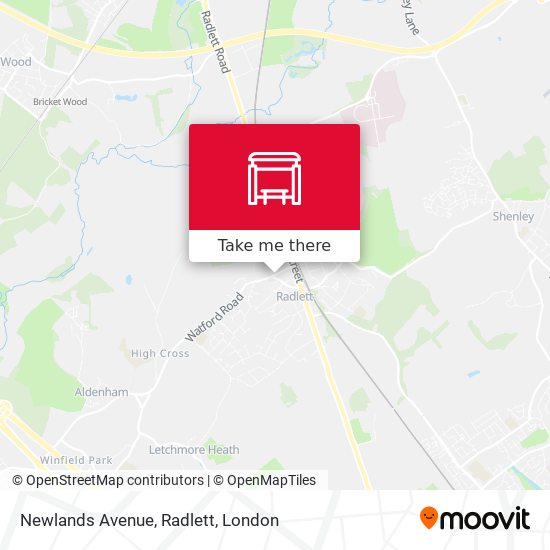 Newlands Avenue, Radlett map