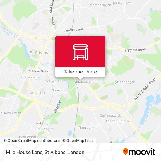 Mile House Lane, St Albans map