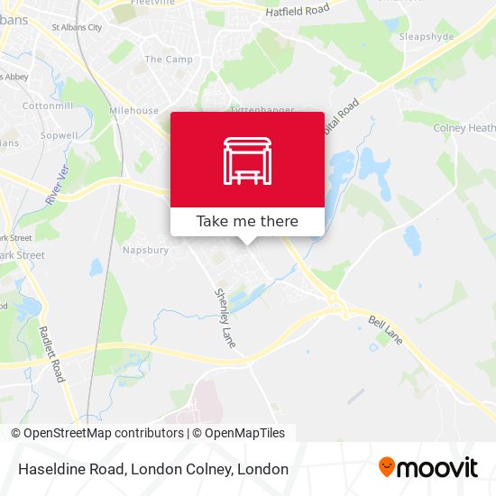 Haseldine Road, London Colney map